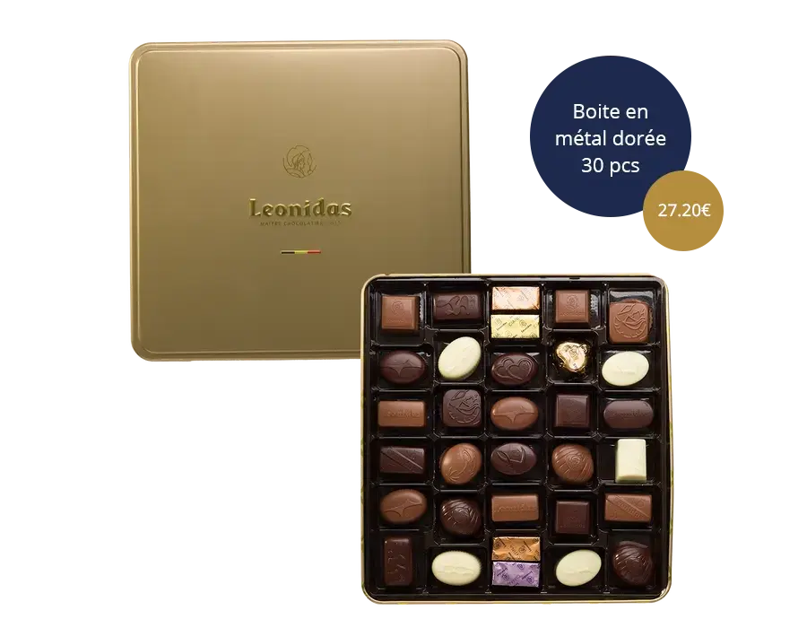 Cœur en métal chocolats - Leonidas Ieper